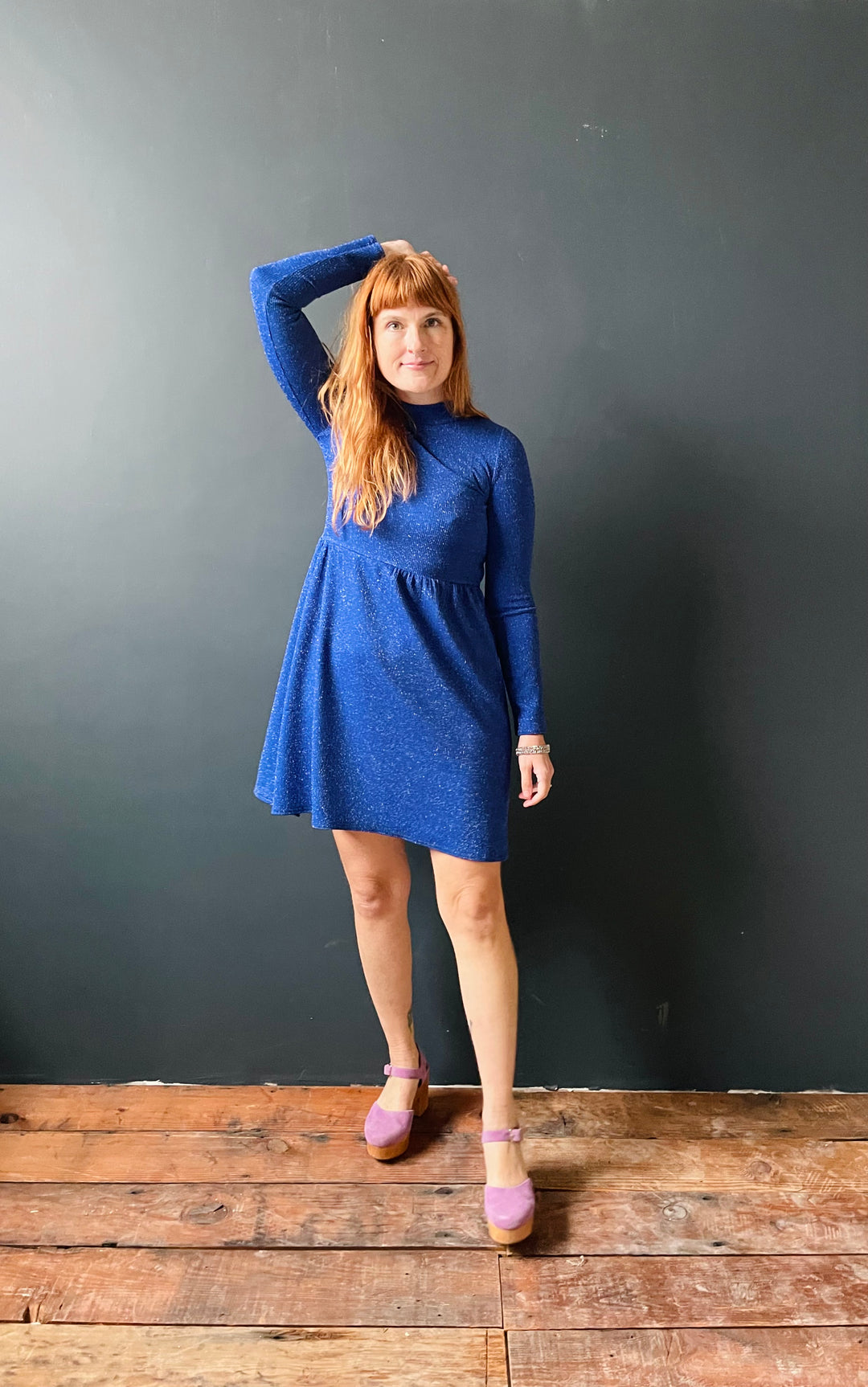 Megumi Mock Neck Mini in Night Sky Sparkle