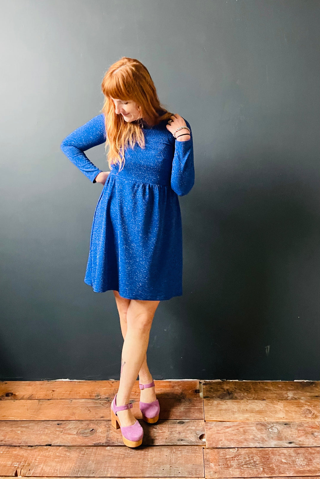 Megumi Mock Neck Mini in Night Sky Sparkle