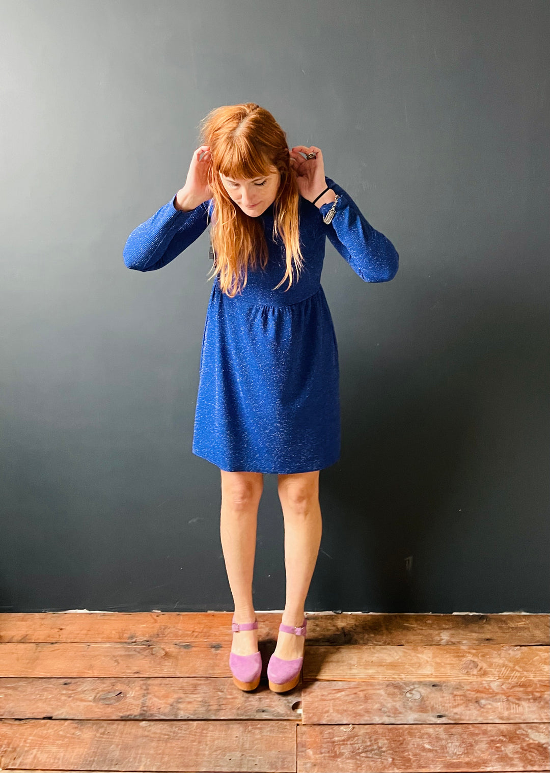 Megumi Mock Neck Mini in Night Sky Sparkle