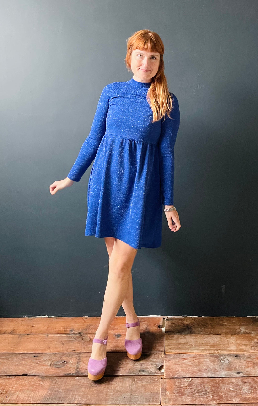 Megumi Mock Neck Mini in Night Sky Sparkle