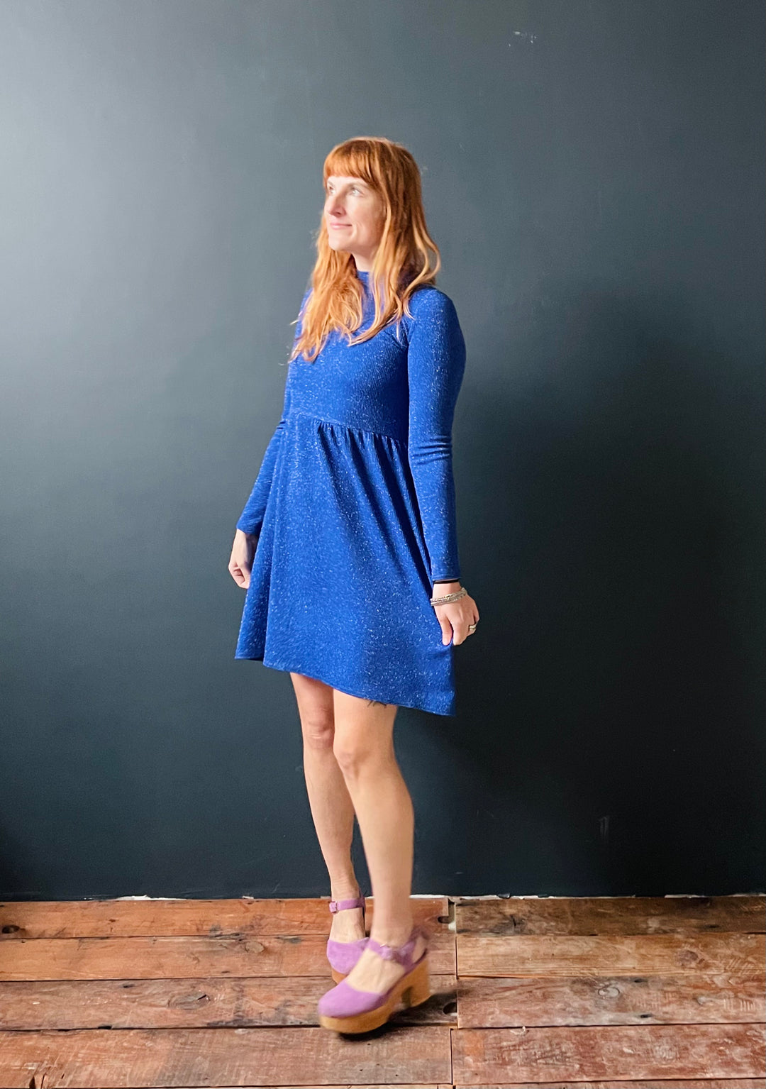 Megumi Mock Neck Mini in Night Sky Sparkle