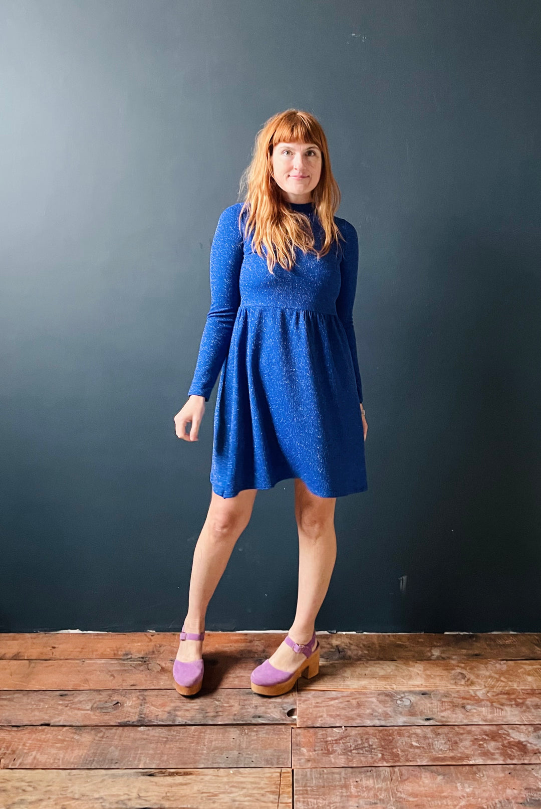 Megumi Mock Neck Mini in Night Sky Sparkle