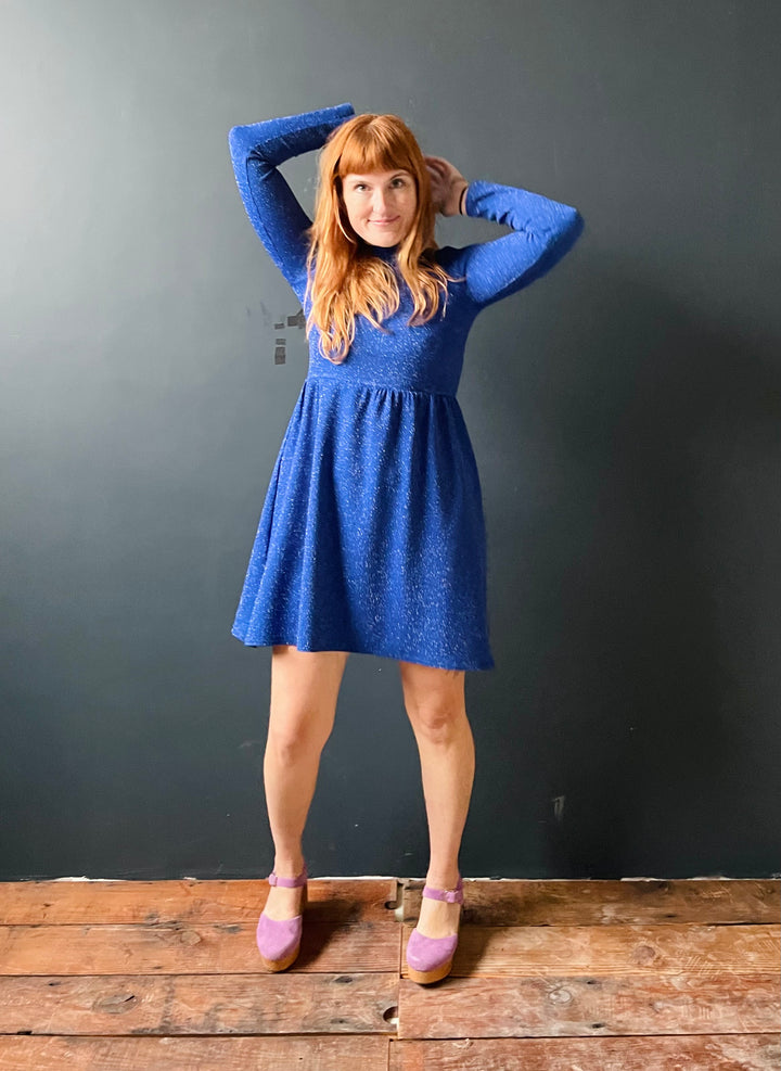 Megumi Mock Neck Mini in Night Sky Sparkle