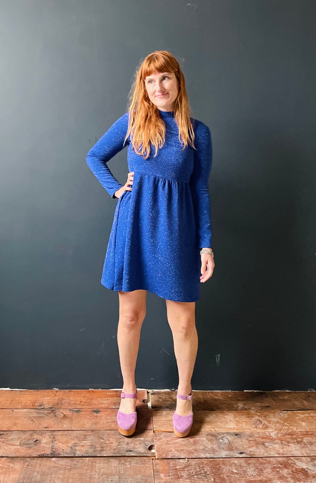 Megumi Mock Neck Mini in Night Sky Sparkle