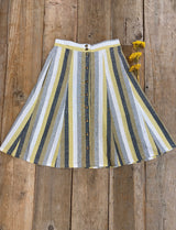 Bae Skirt in Linen Stripe