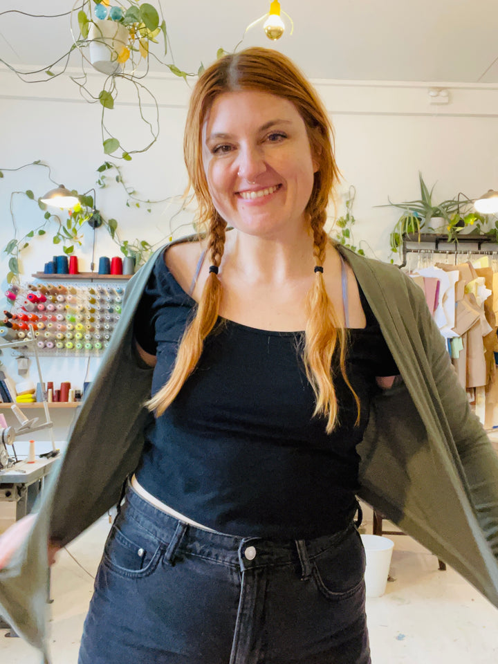 Rowan Wrap Knit Top in Pistachio