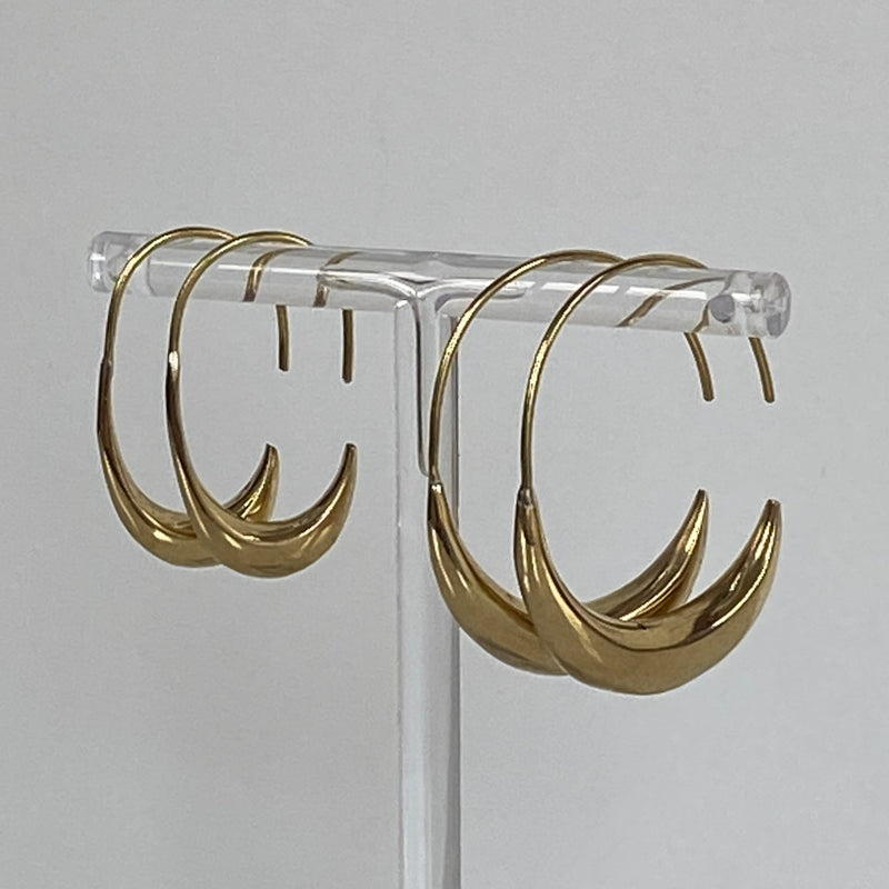 Crescent Hoop Earrings
