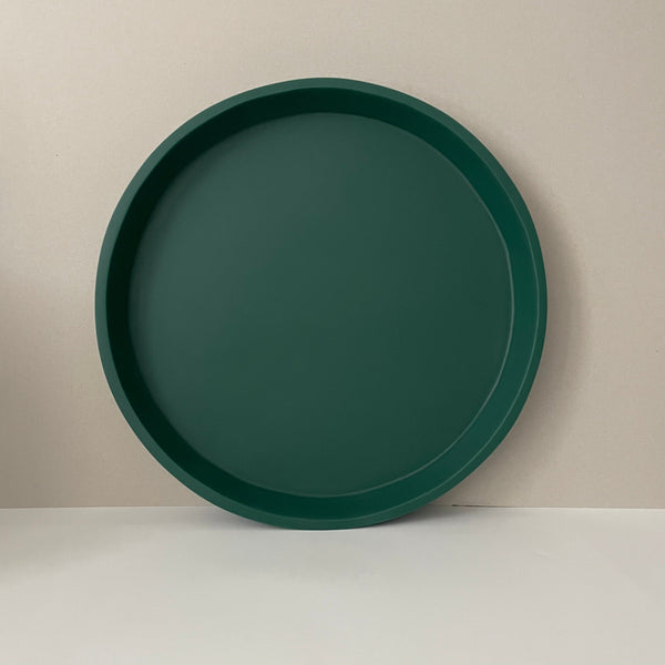 Spruce Green Resin Round Tray