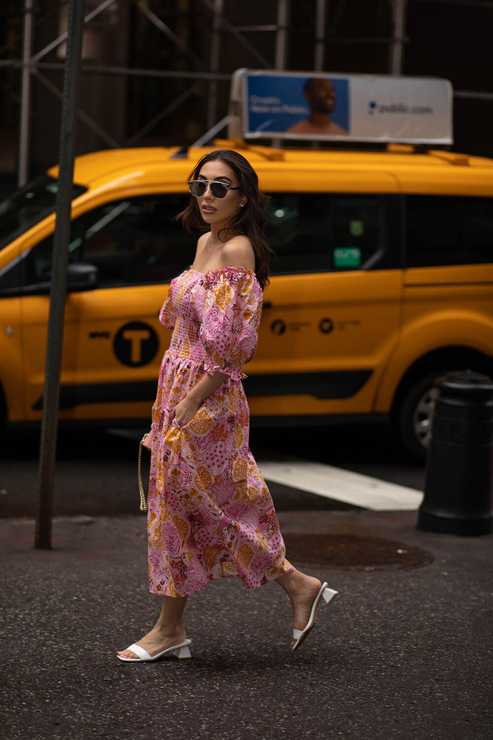 Mountain Imagination Smocked Midi Dress