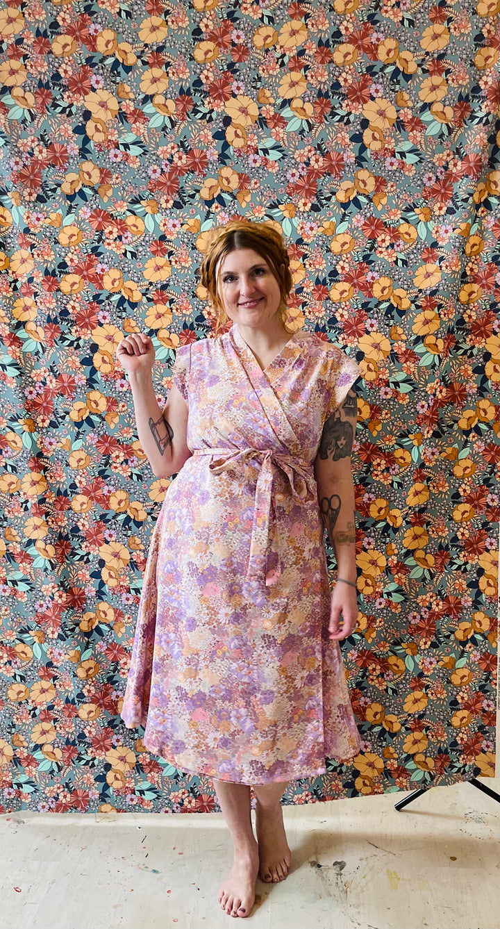 Francis Dress in Lavender Garden Twill