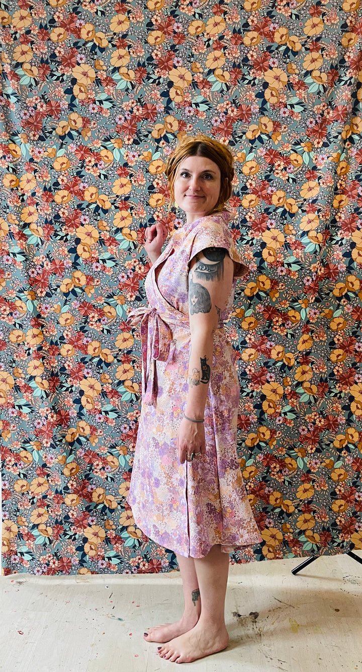 Francis Dress in Lavender Garden Twill