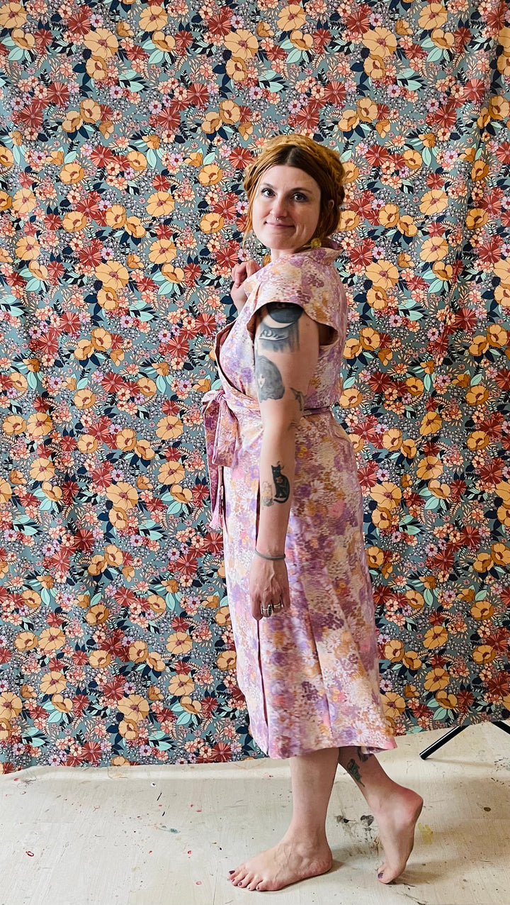 Francis Dress in Lavender Garden Twill