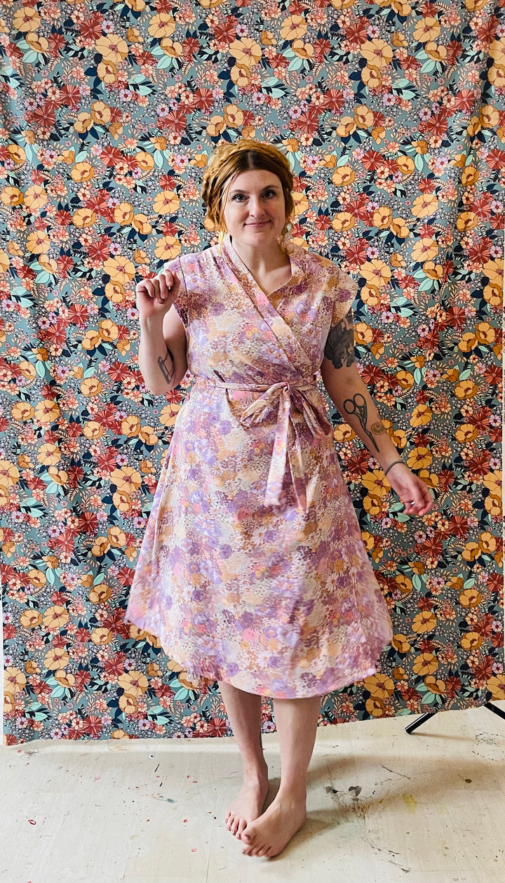Francis Dress in Lavender Garden Twill