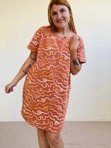 TOTALLY BESTIES Sammy T-Shirt Dress in Snakes