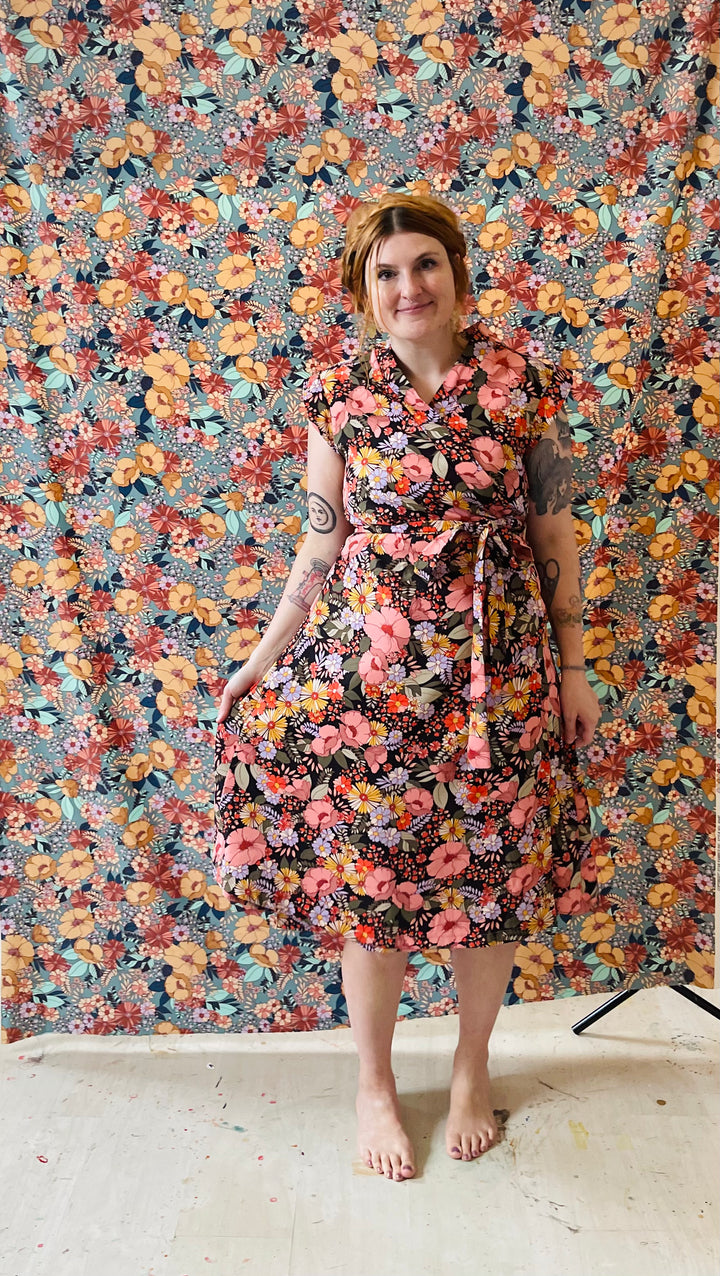 Francis Dress in Midnight Moon Twill