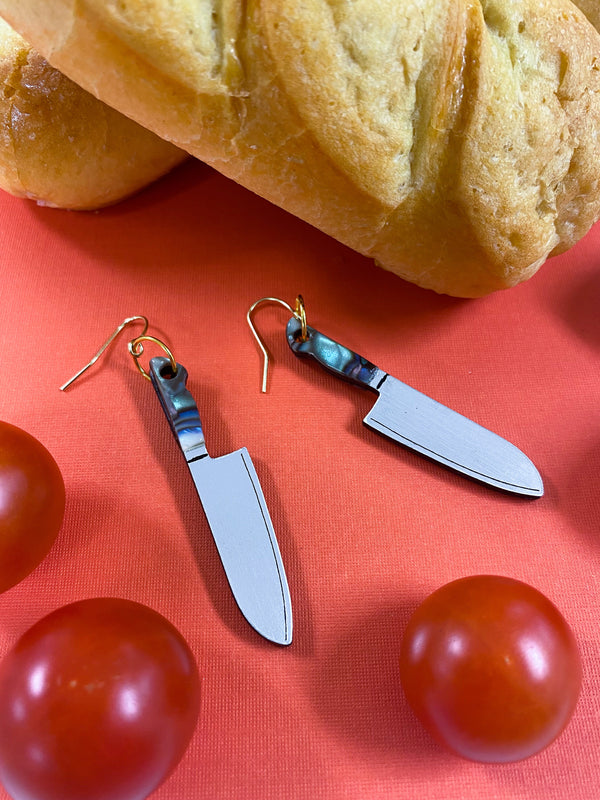 Paua Knife Earrings