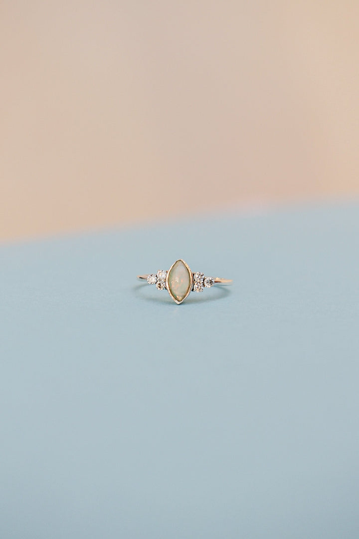 Serena Opal Ring in Silver