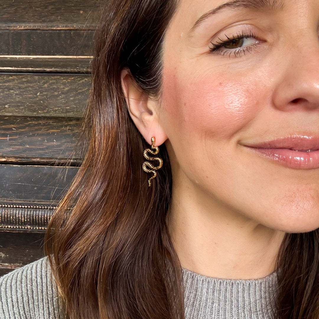 Jumbo Snake Stud Earrings