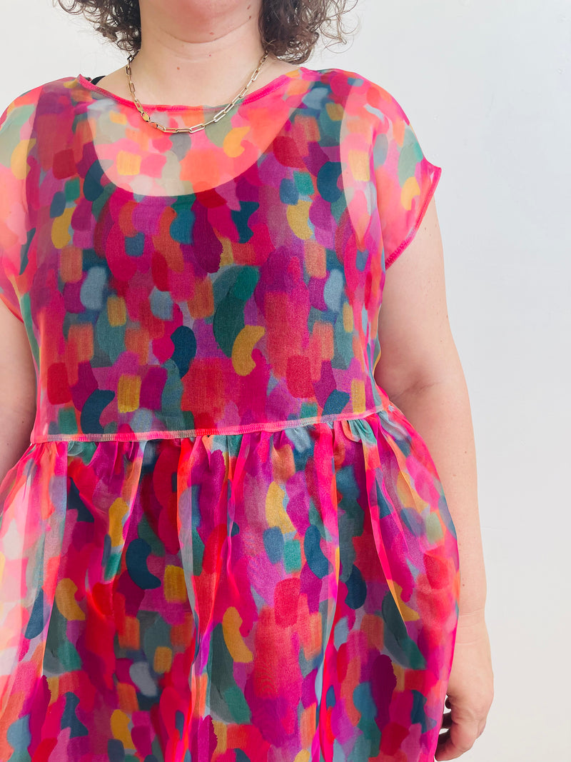 Florence Dress in Watercolor Organza