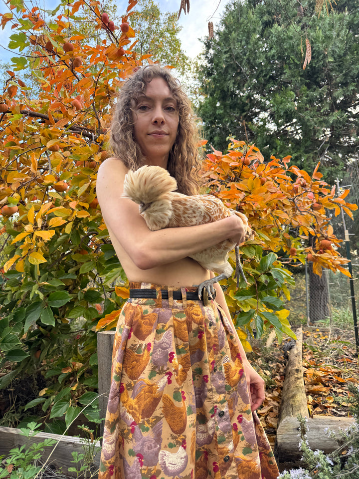 Trices Skirt in Cotton Chickens