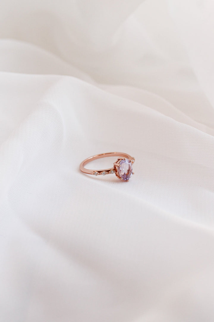 Rapunzel Ring in Lavender Quartz