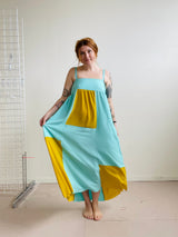 NEW RELEASE Tulip Dress in Macaw Patchwork PRE-ORDER