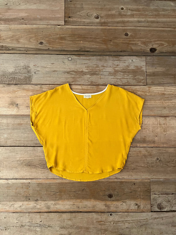 Dolman Top in Mustard Challis