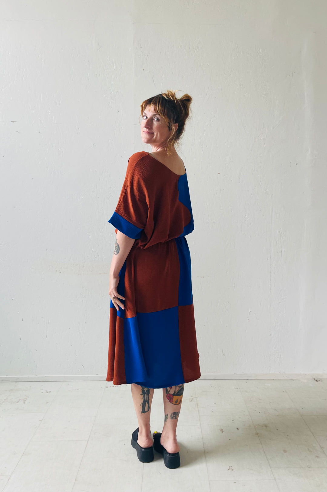 Eva Midi Skirt in Kristina Grid