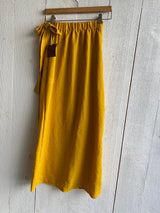 Jayden Yellow Midi Wrap Skirt