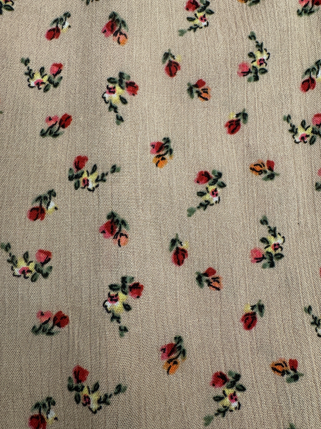 Trices Skirt in Sand Floral Crepe