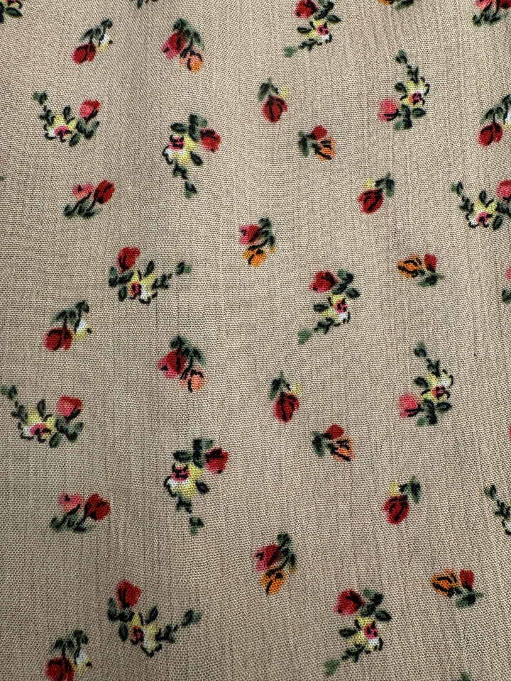 Trices Skirt in Sand Floral Crepe