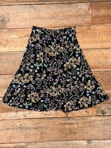 Bae Skirt in Black Herbal Challis