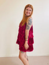 Ruby Tinsel Fringe Dress