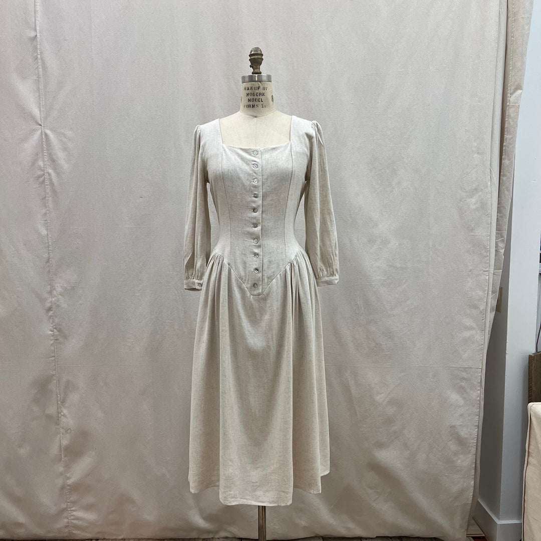 Prairie Dress in Oat Linen Altar PDX Prairie Dress in Oat Linen Altar PDX
