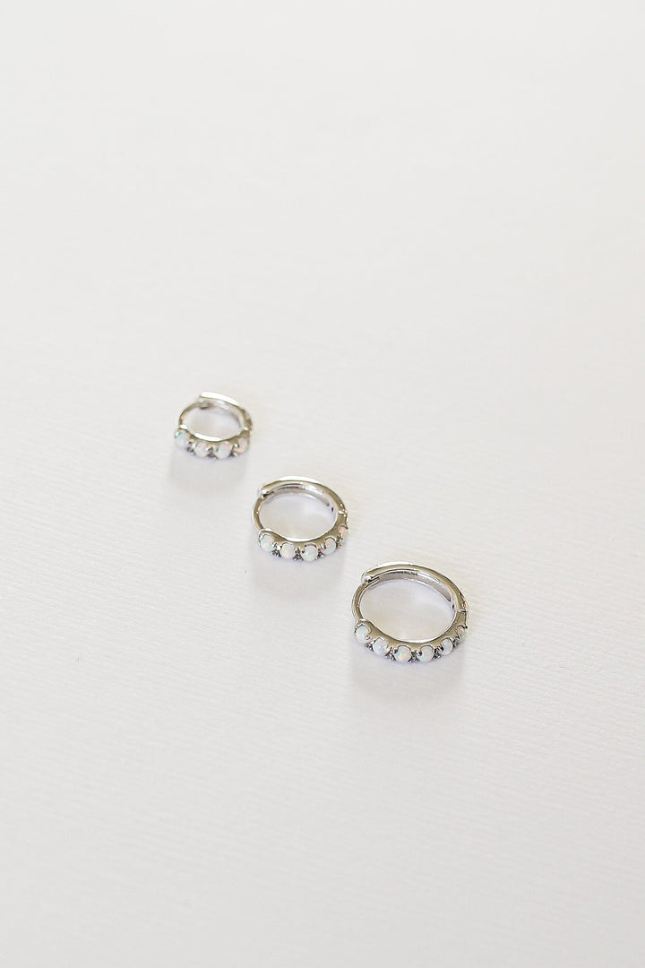 Micro Opal Hoop