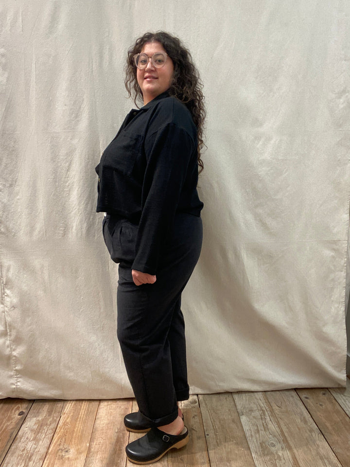 Garden Jacket in Black Teddy