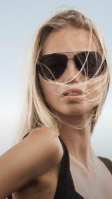 Harbor Black Aviator Sunglasses