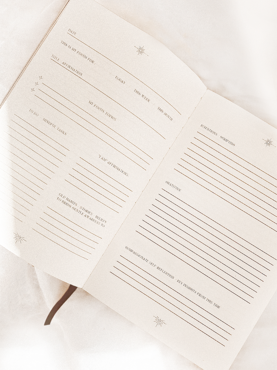 'Inner Focus' Ritual Journal • Linen {Midnight Black} – Altar PDX