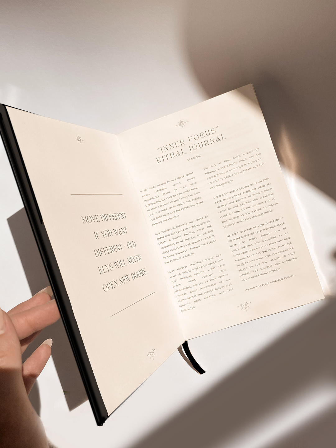 'Inner Focus' Ritual Journal • Linen {Midnight Black} – Altar PDX