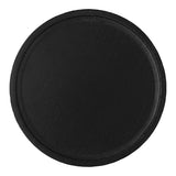 Black Round Wood Tray