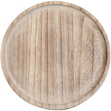 Large Rustic Round Wood Tray