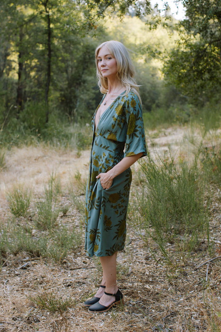 Finley Dress in Slate Marigold