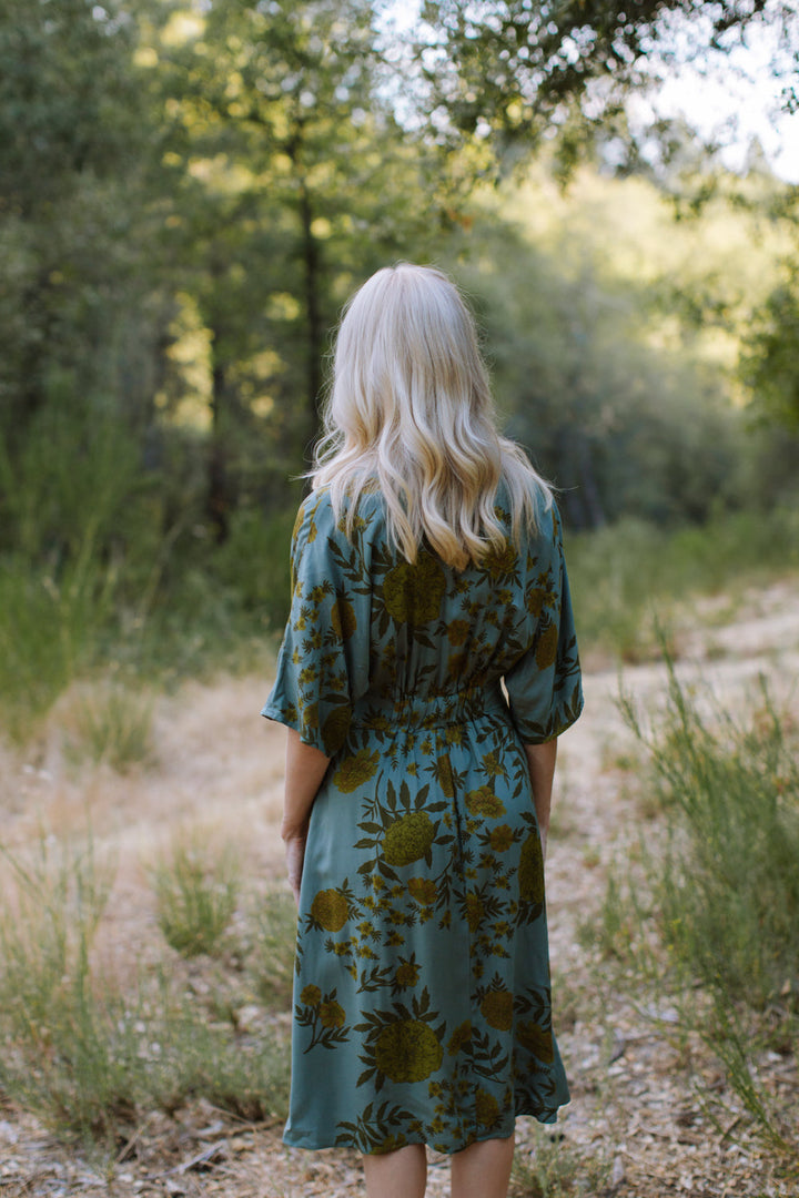 Finley Dress in Slate Marigold