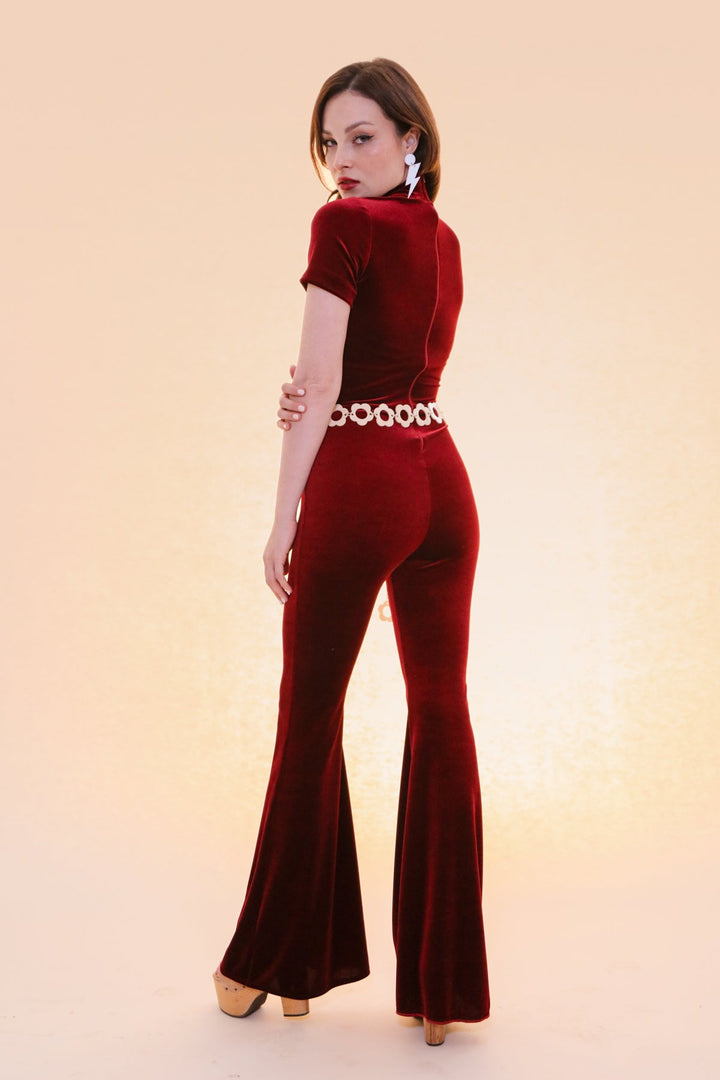 Jagger Jumpsuit in Maroon