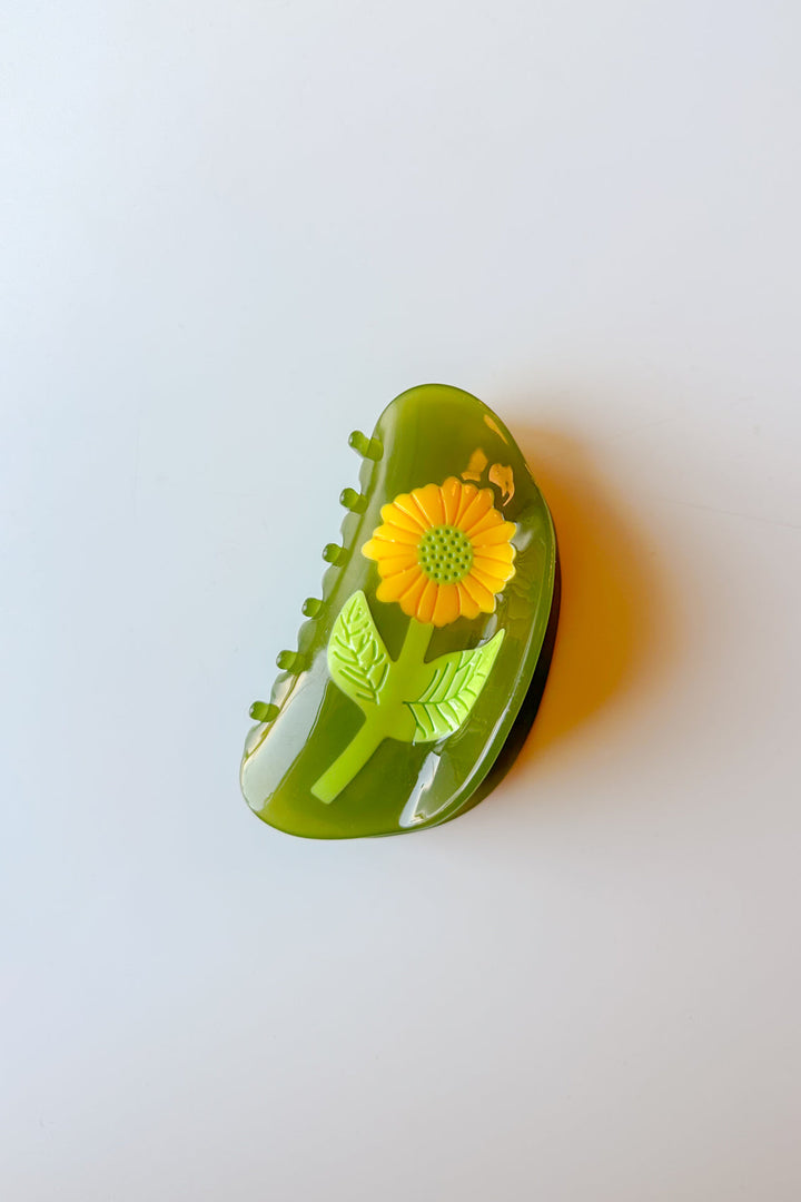 Sunflower Hair Claw in Olive