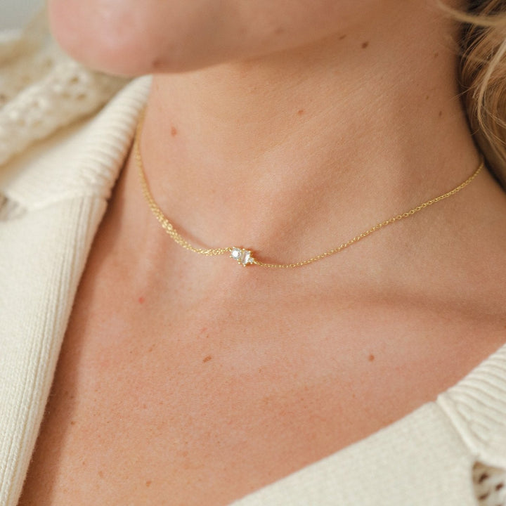 Josephine Double Gold Chain Necklace