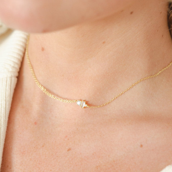 Josephine Double Gold Chain Necklace