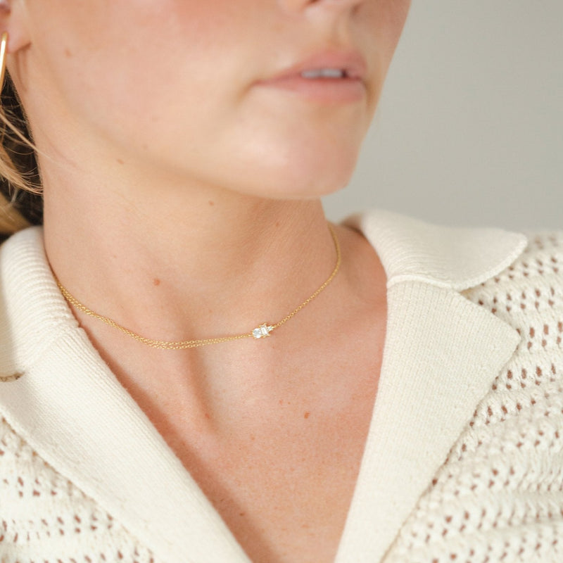 Josephine Double Gold Chain Necklace