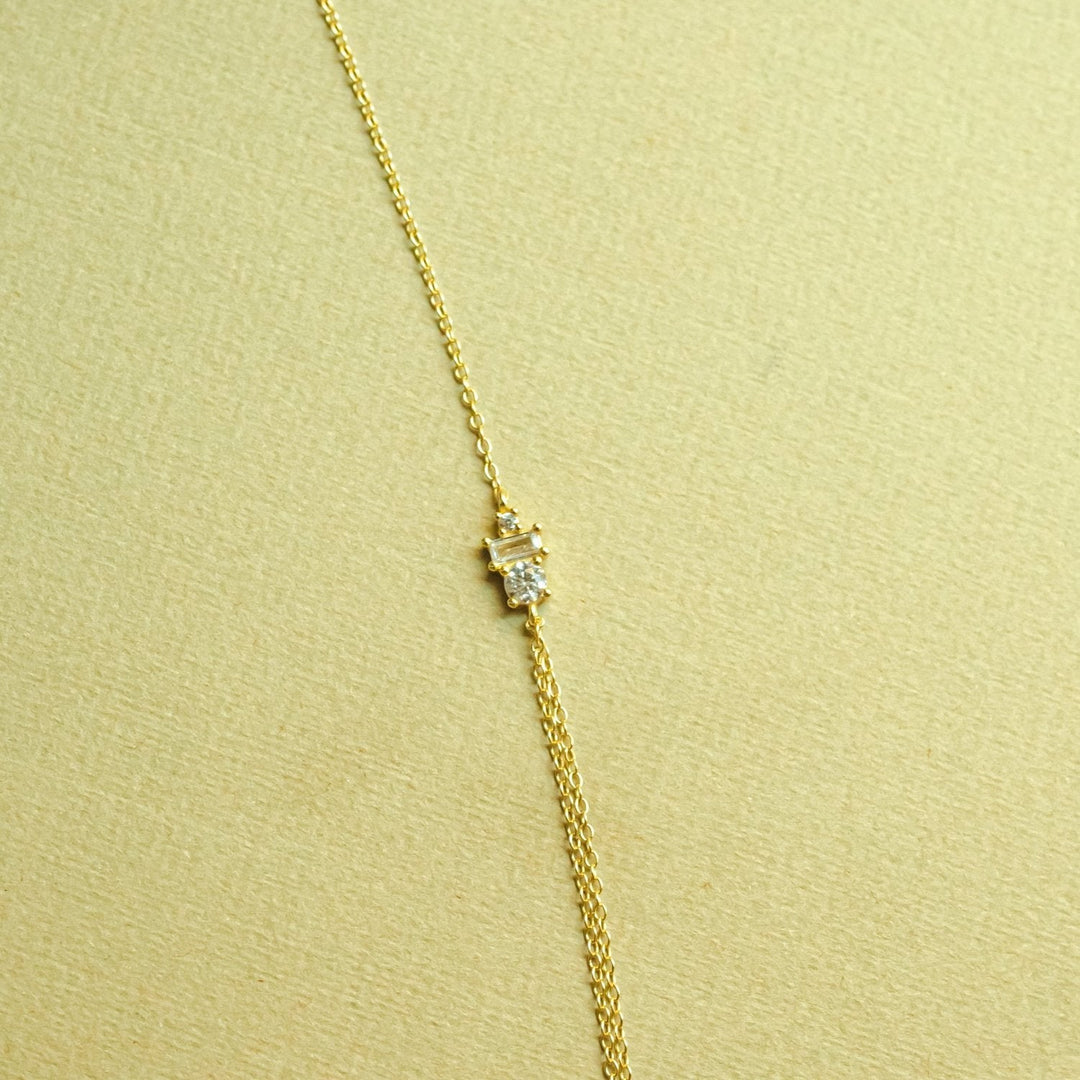 Josephine Double Gold Chain Necklace