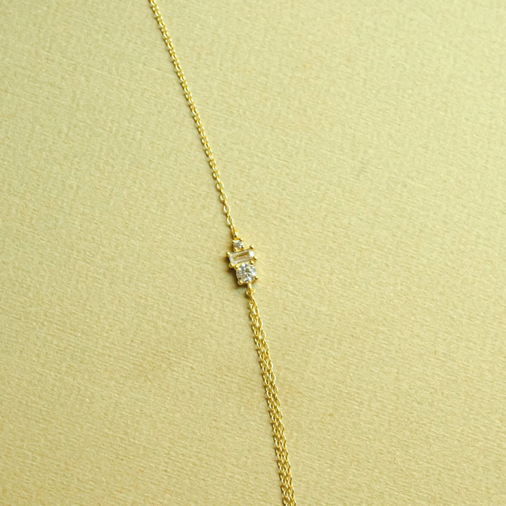 Josephine Double Gold Chain Necklace